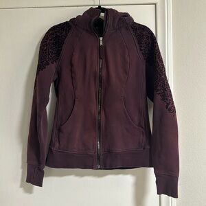 Lululemon Scuba Zip Floral Flock Hoodie